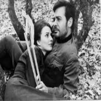 Promotional poster for the Bulgarian drama “The Peach Thief” (1964), featuring the main cast standing near barbed wire, representing love and separation during World War I.